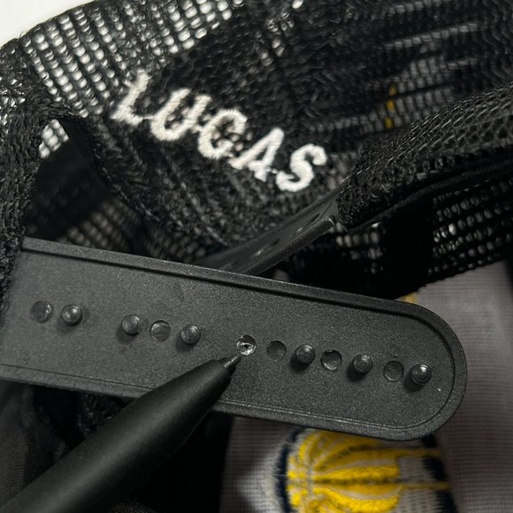 Main Gate Indiana Pacers NBA Basketball Snapback Trucker Hat Lucas Oil Gray - Picture 5 of 9